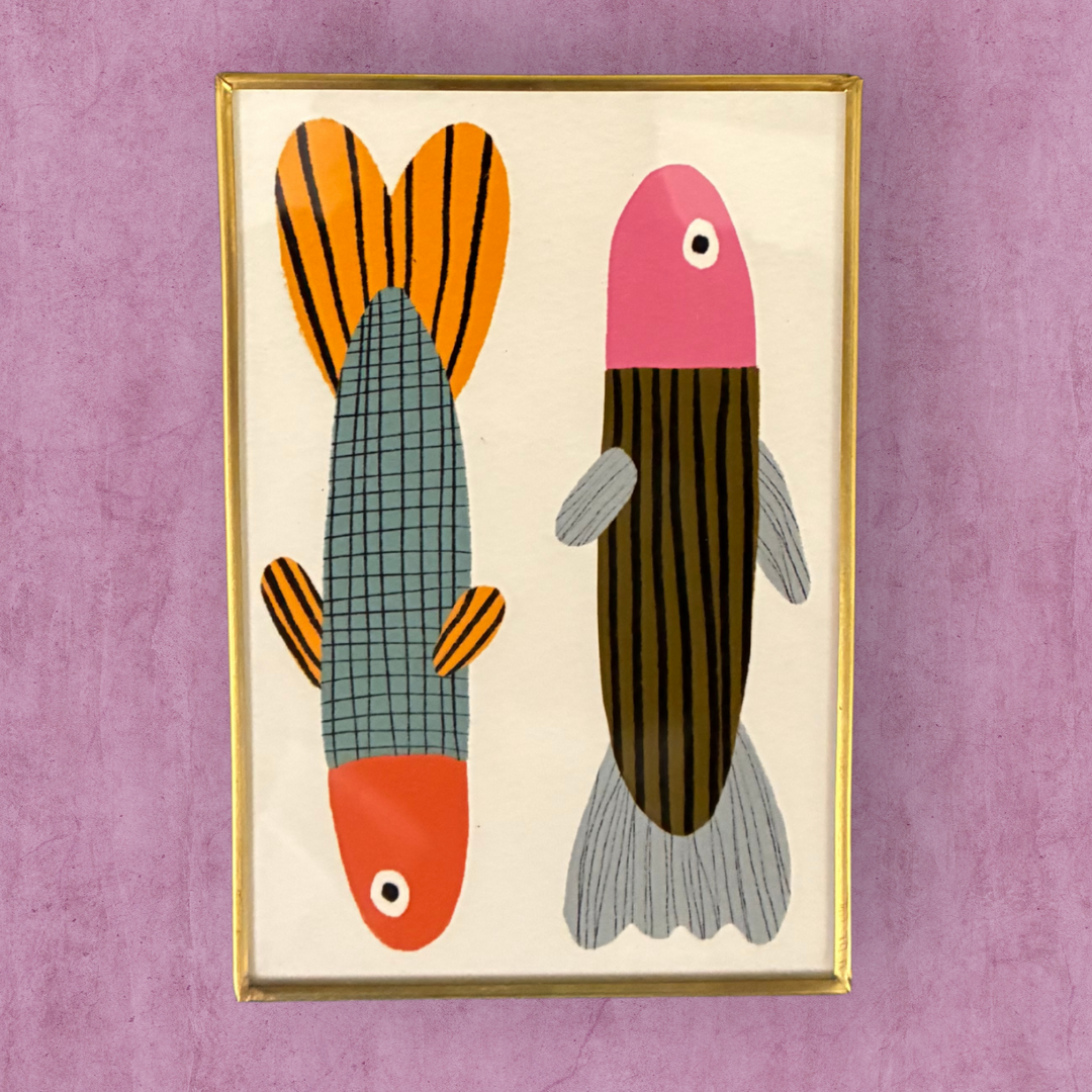 Cuadro Peces Cool 10x15 cm