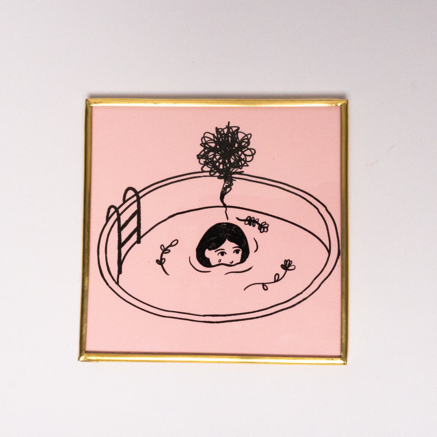 Emotional bathtub picture 10 x 10 cm