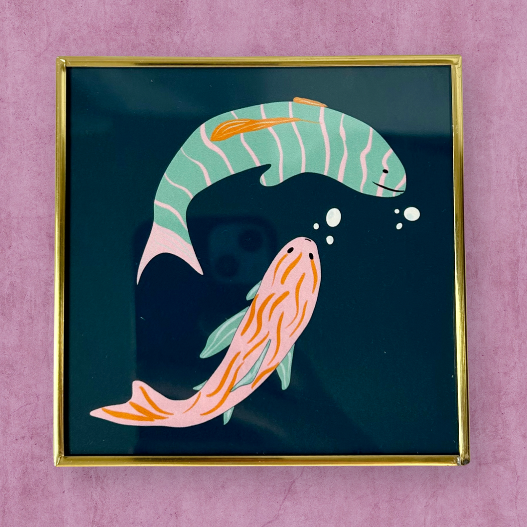 Cuadro Peces 10 x 10 cm