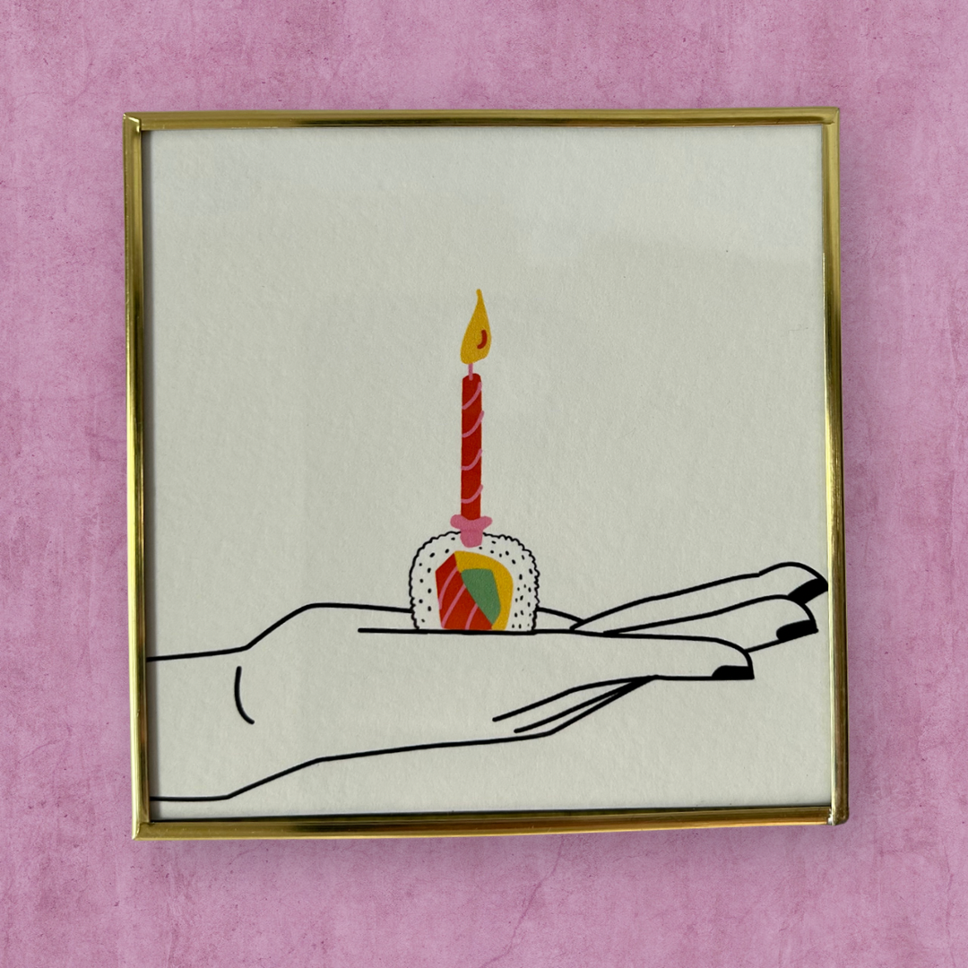 Cuadro Sushi Cake 10 x 10 cm