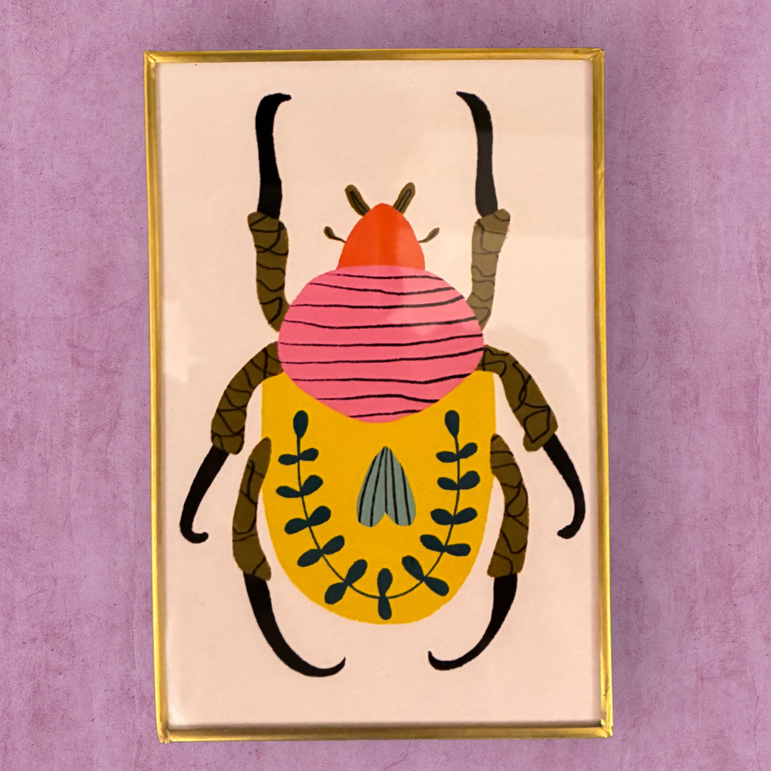 Cuadro Escarabajo 10x15 cm