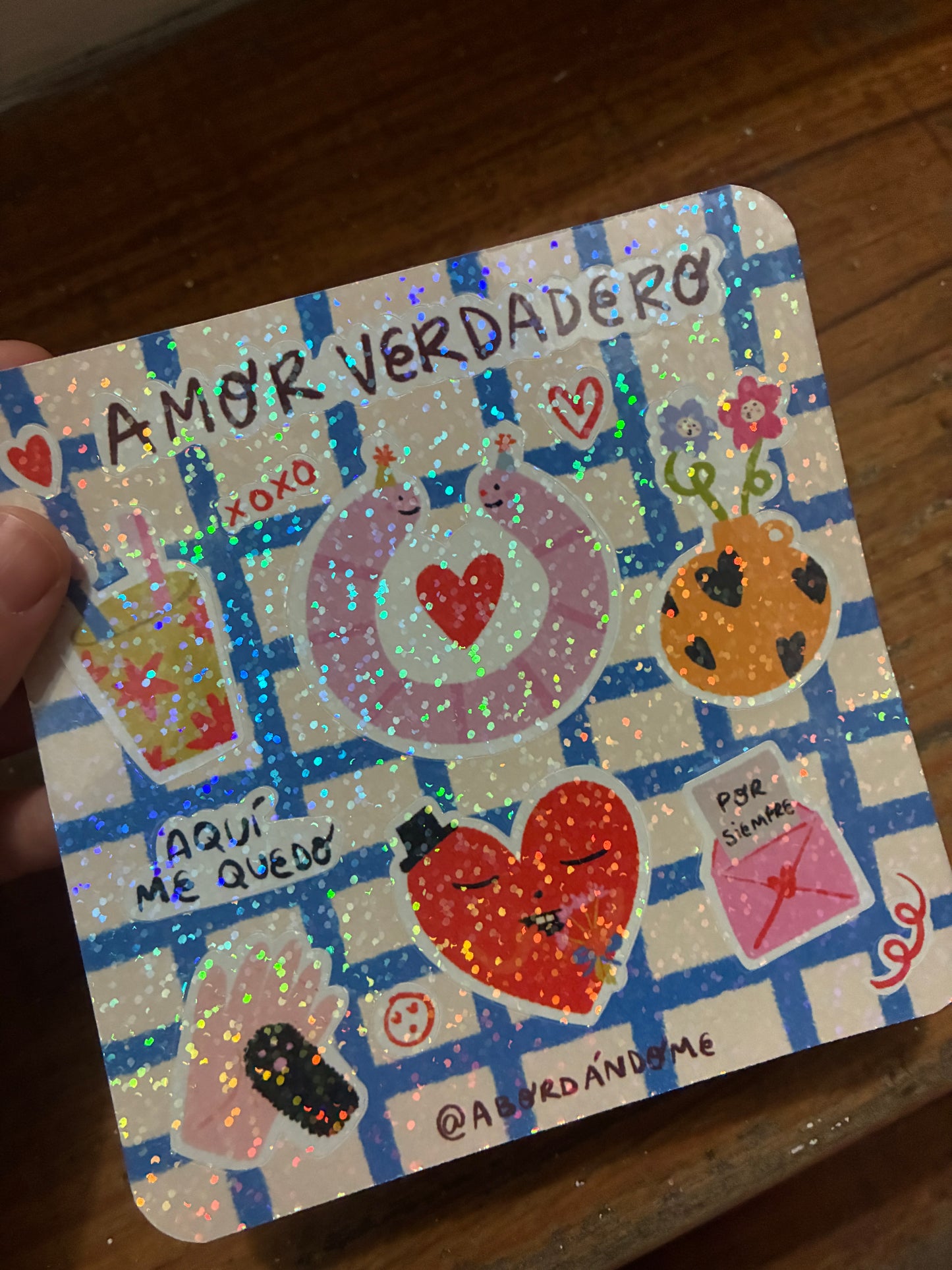 Planilla Stickers Amor Verdadero