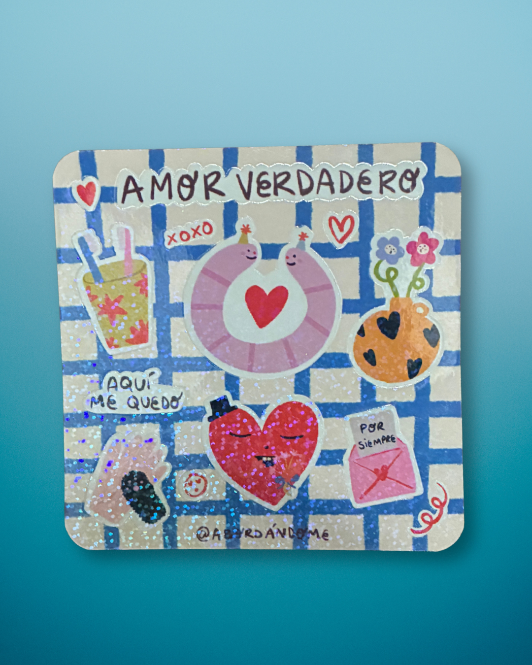 Planilla Stickers Amor Verdadero