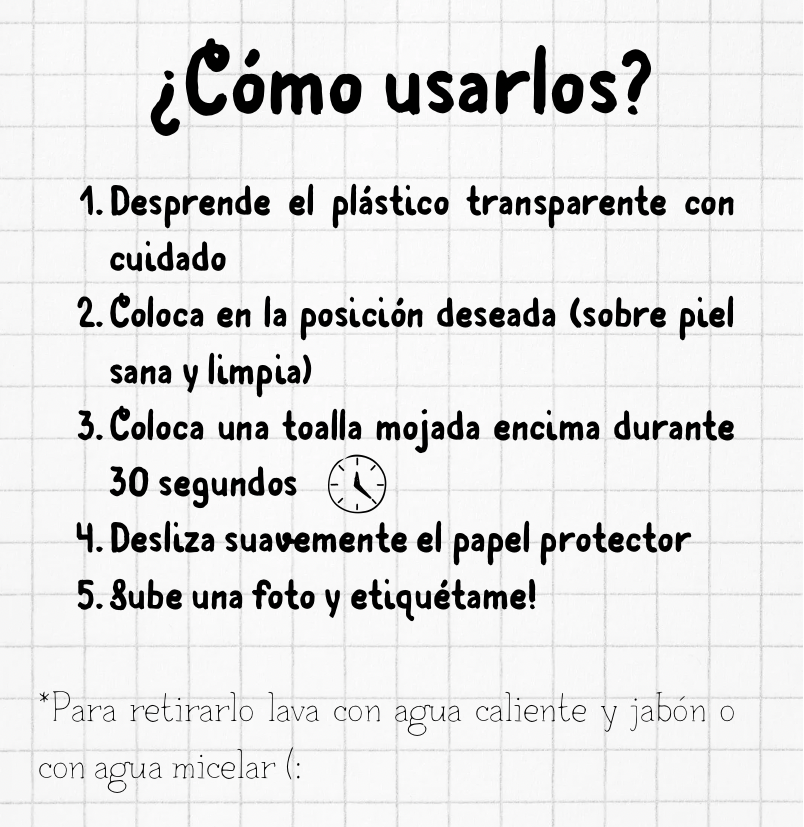 Kit 5 tatuajes temporales random