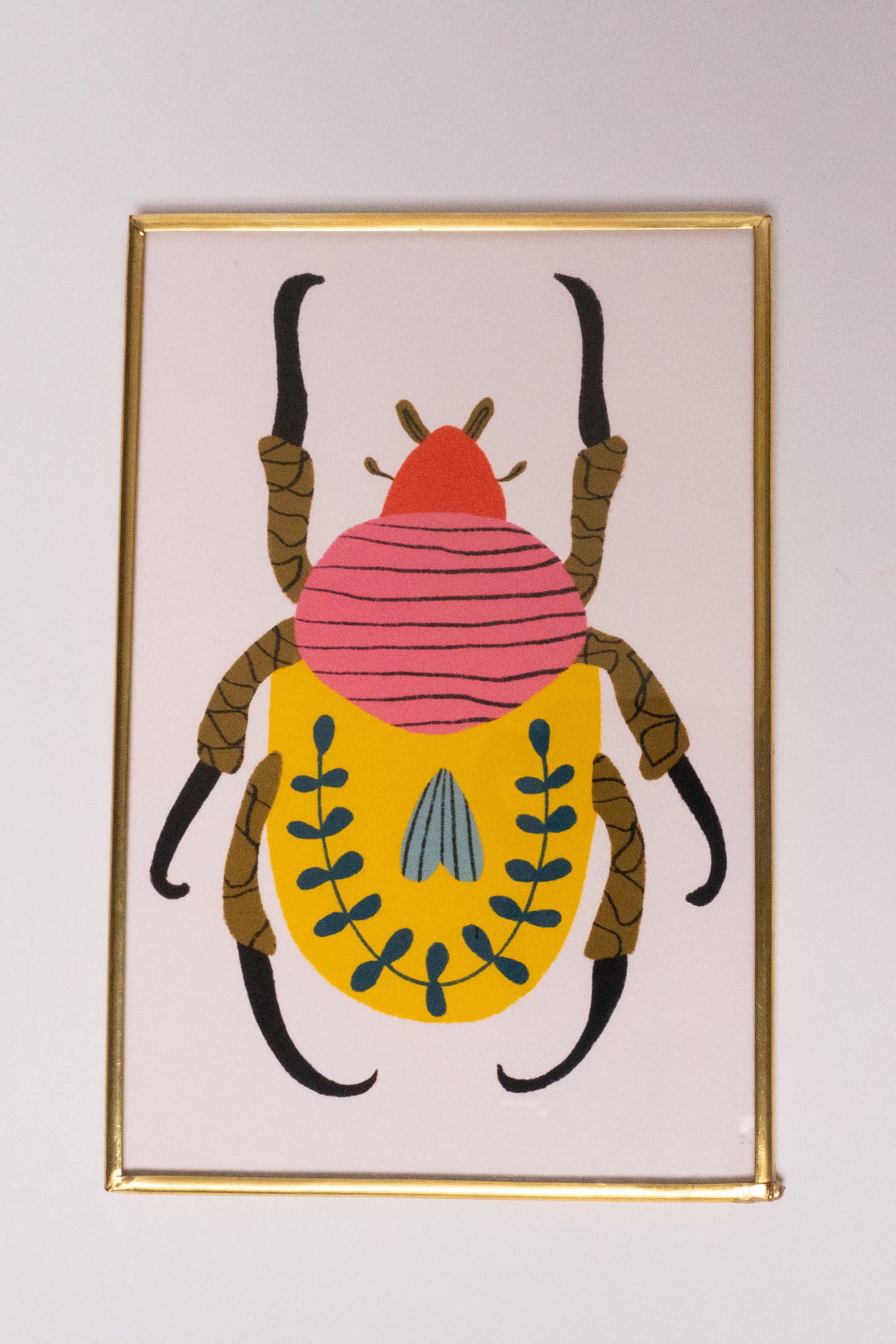 Beetle painting 10x15 cm