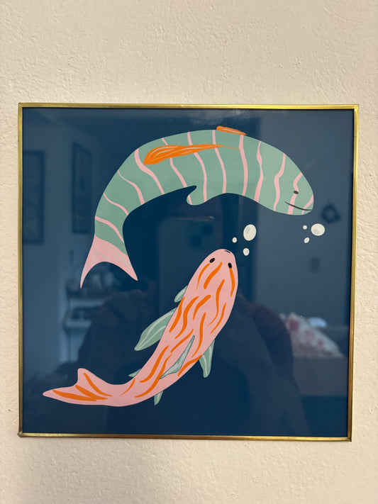 Cuadro Peces 20 x 20 cm